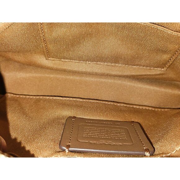 Coach Teri Yellow Shoulder Bag With Signature Quilted Crossbody - Picture 16 of 16